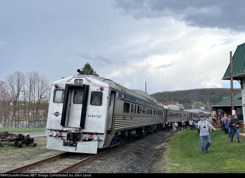 The Railroad Explorer II excursion train has arrived at the former Reading Tremont Station